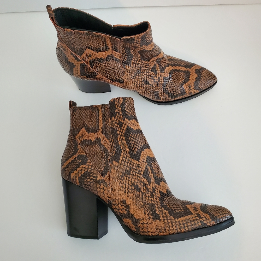 Marc Fisher Alva Booties - Snakeskin Print